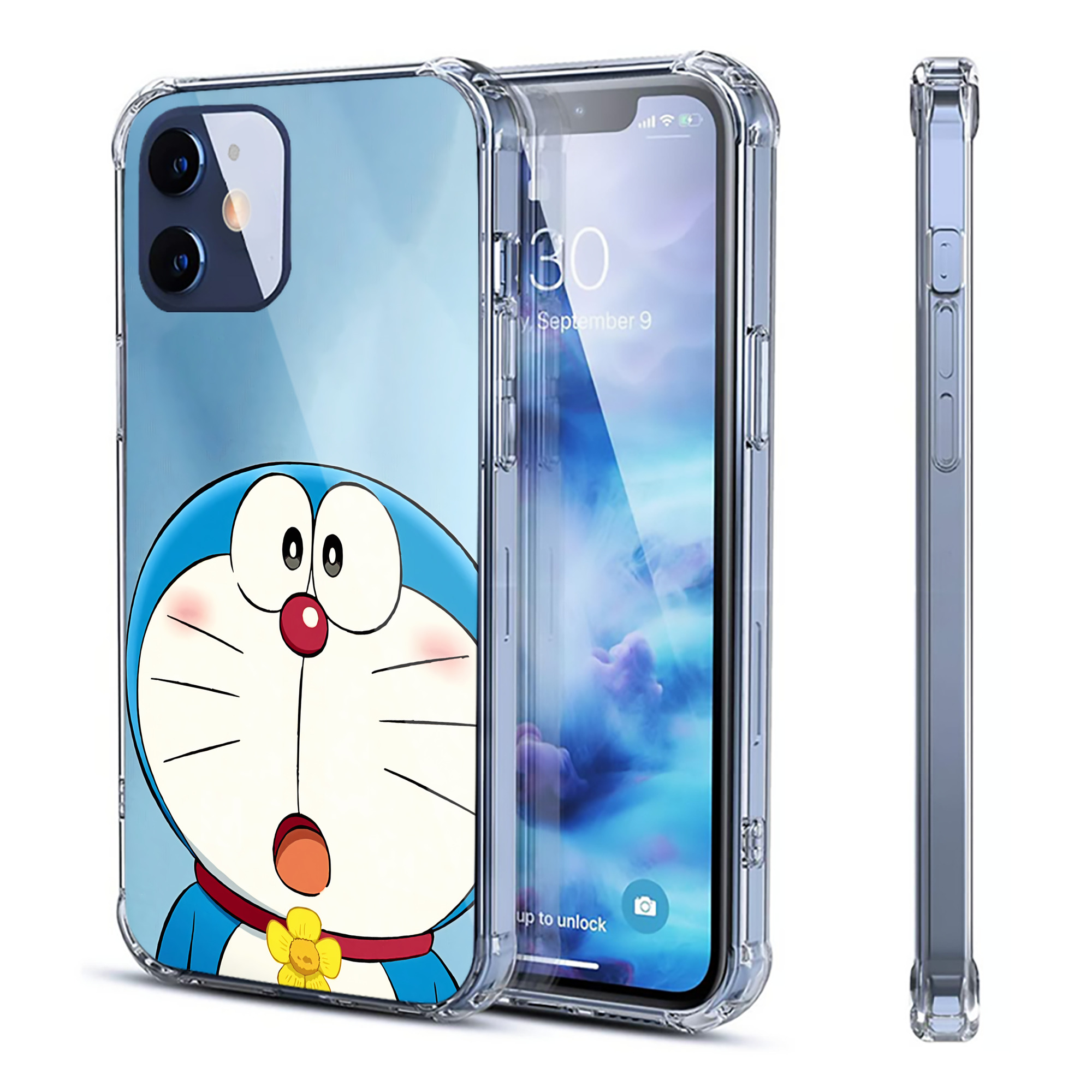 （画像用） ドラえもん Doraemon 【iPhone 12シリーズ対応】透明スマホケース（クリアソフトケース）